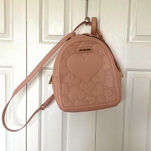 Love Moschino light pink small back pack